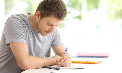 Student studying in a well lit space